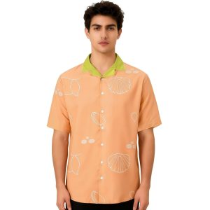 Men's Polyester Spandex Sublimated Cuban Collar Shirt