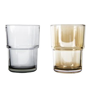 Stackable Colored Drinking Glass