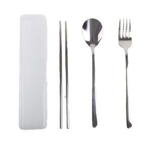 3Pcs Stainless Steel Cutlery With Case