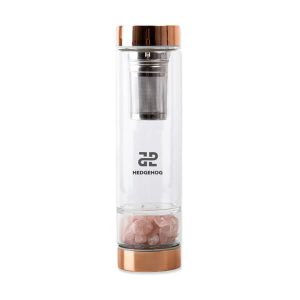 17 oz. Crystal Glass Water Bottle With Tea Infuser