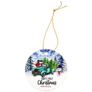 Double Sided Round Acrylic Christmas Ornament