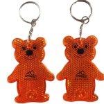 Bear Shape Reflective Pendant Keyring