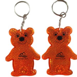 Bear Shape Reflective Pendant Keyring